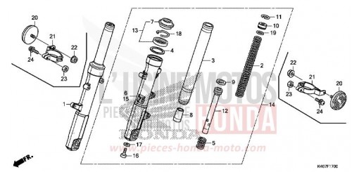 FOURCHETTE AVANT NSS125ADK de 2019